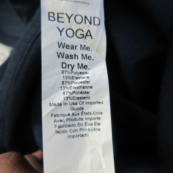 Beyond Yoga Spacedye Icon Midi Dress L Blue Square Neck Sleeveless Slit 322 - Picture 5 of 12